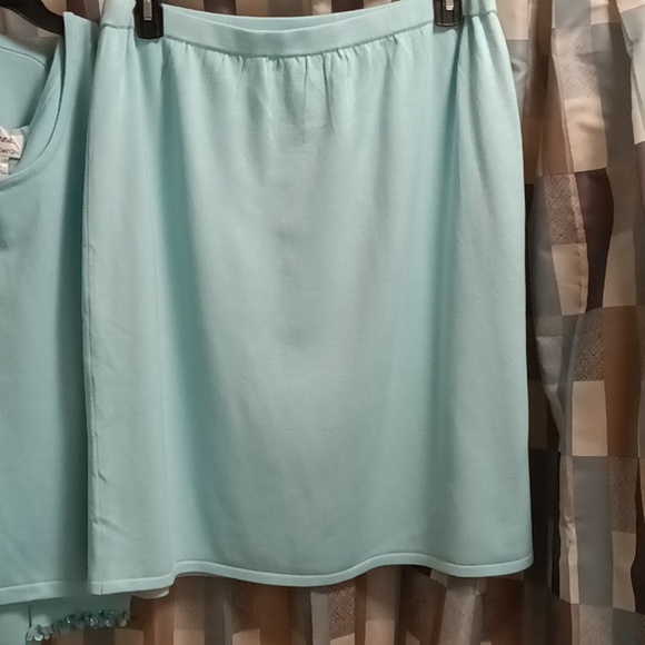 FINAL PRICE NWT Linea by Louis Dell'Olio acrylic blend 3-pc skirt suit 1X - Picture 13 of 15